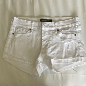 White Abercrombie shorts